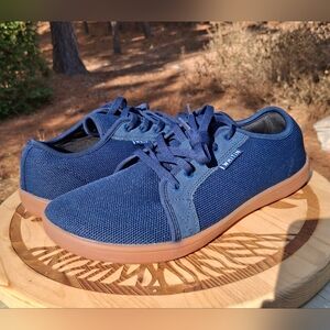 Whitin Men's Wide 81 Blue Canvas Suede Barefoot Minimalist Zero Drop Shoes 10
